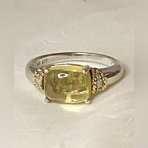 Citrine & Diamond 18K & 925 Ring from Peter Gavriel